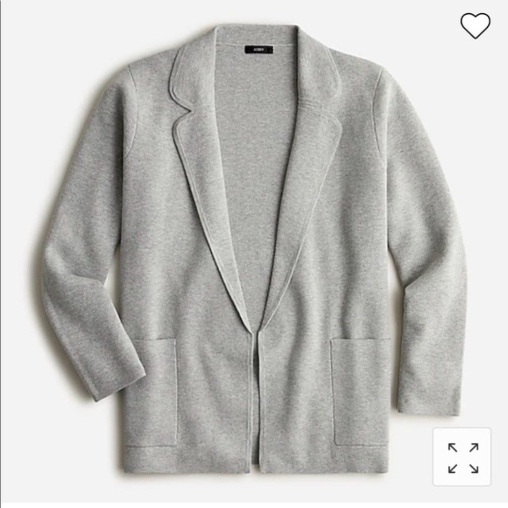 J. Crew Eloise Sweater Blazer XXS (Heather Grey)